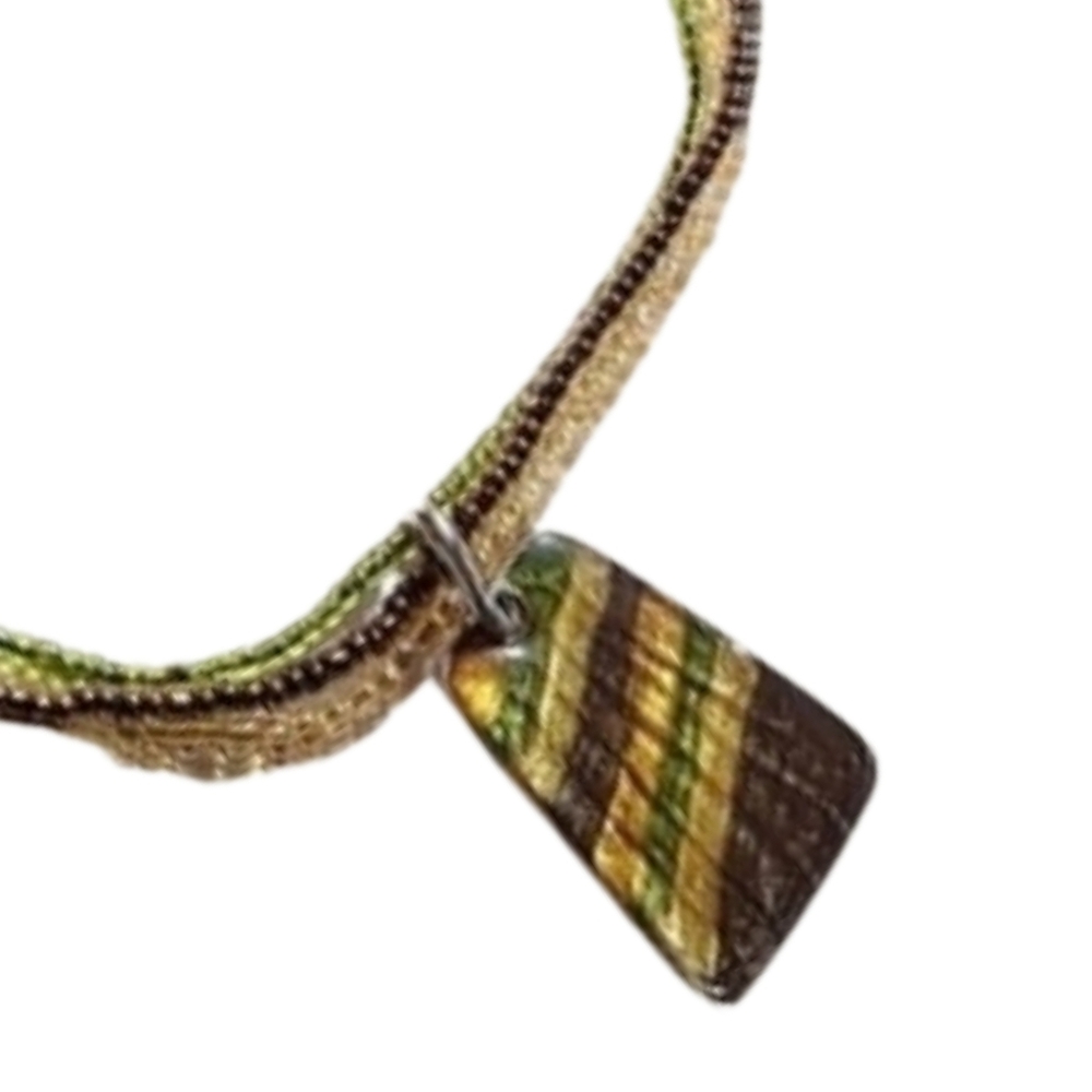 Multicolor Beaded Necklace w/ Pendant